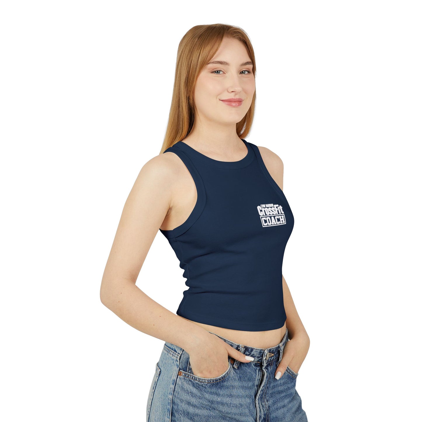 Coaches Micro Rib Racer Tank Top
