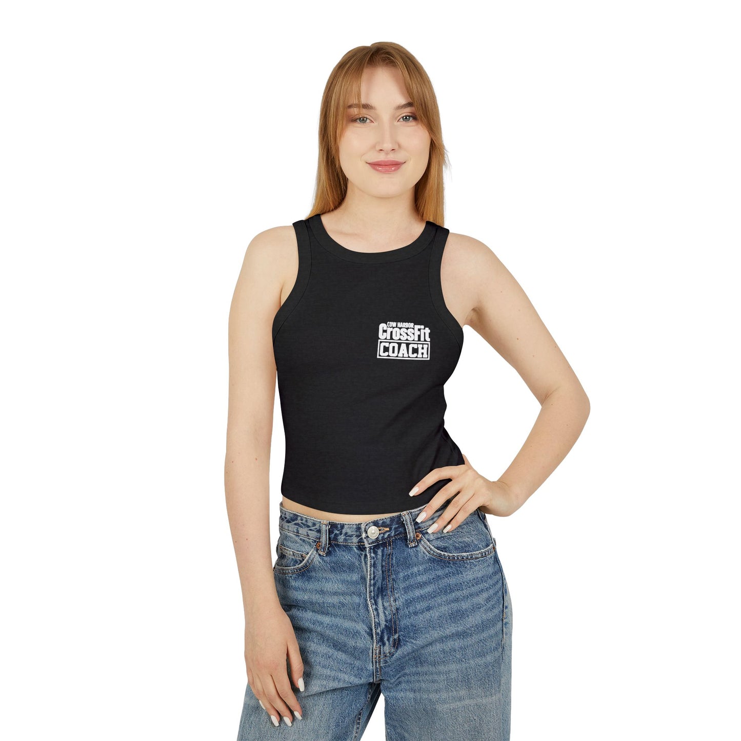 Coaches Micro Rib Racer Tank Top