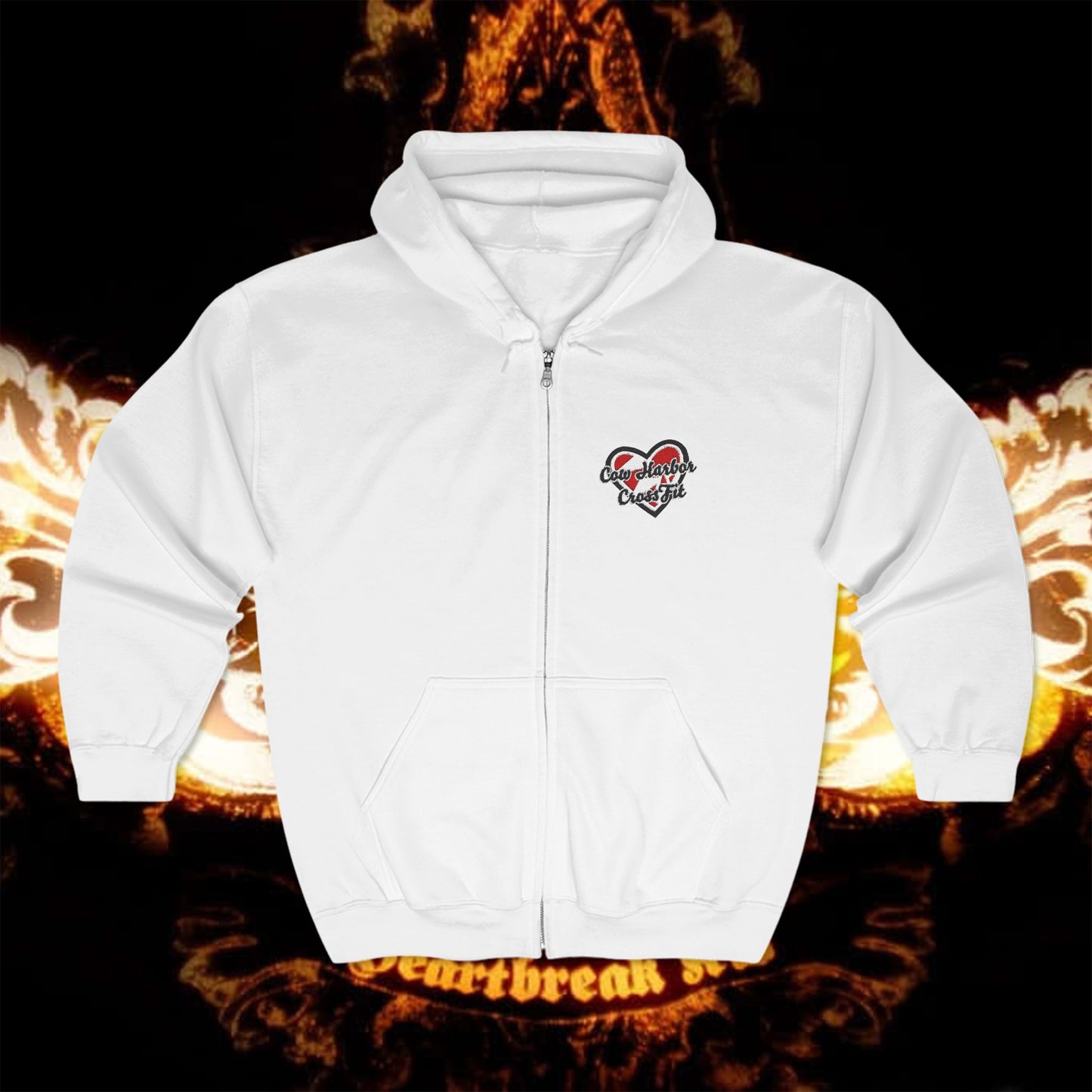 Embroidered Heartbreak Zip Hoodie
