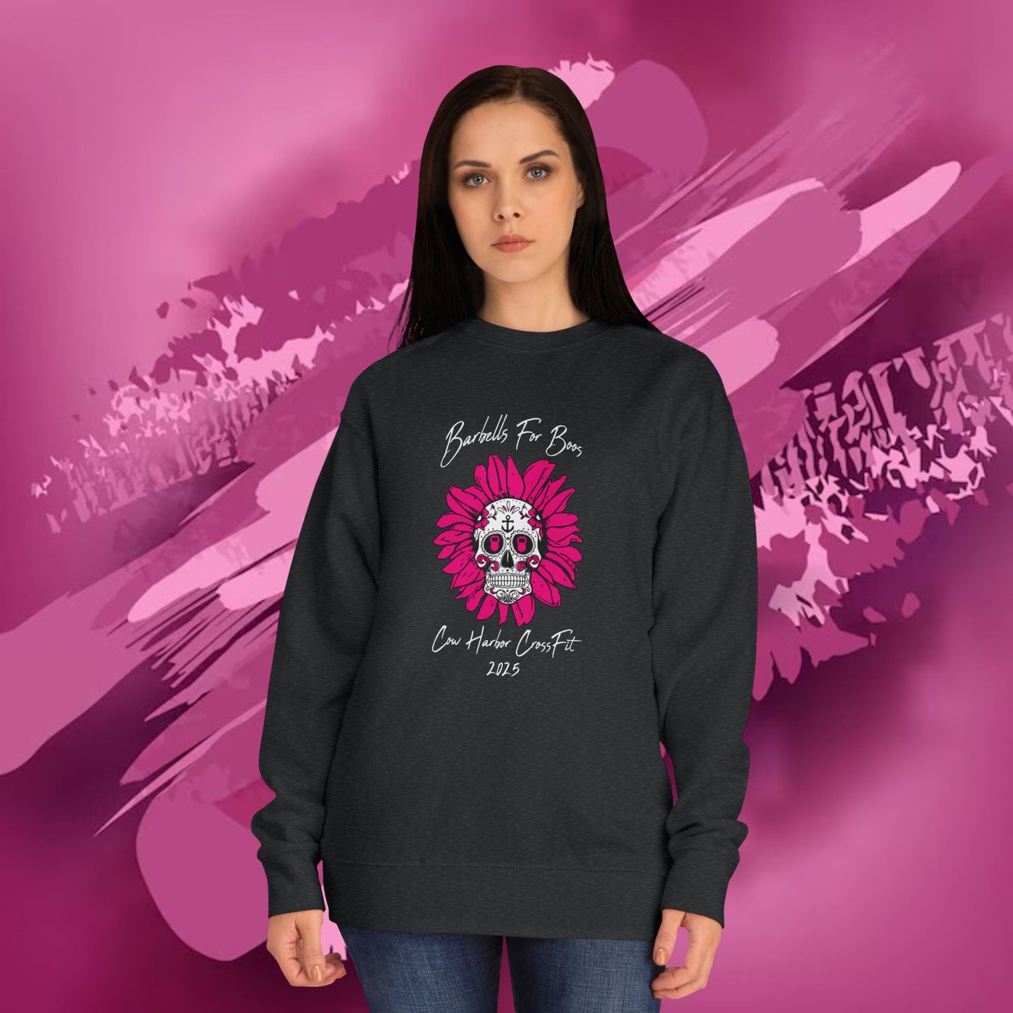 Barbells for Boos 2025 Skull Crew Sweatshirt
