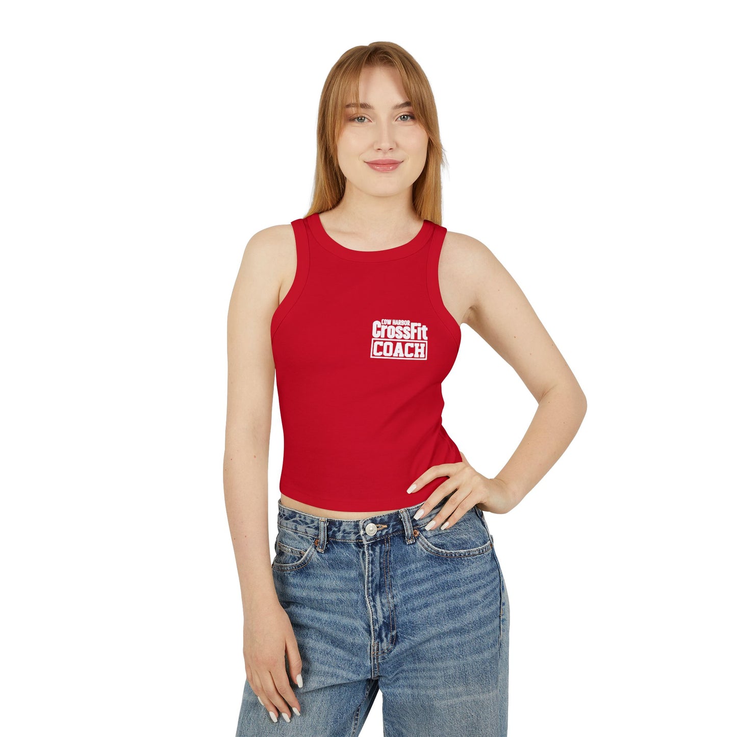 Coaches Micro Rib Racer Tank Top