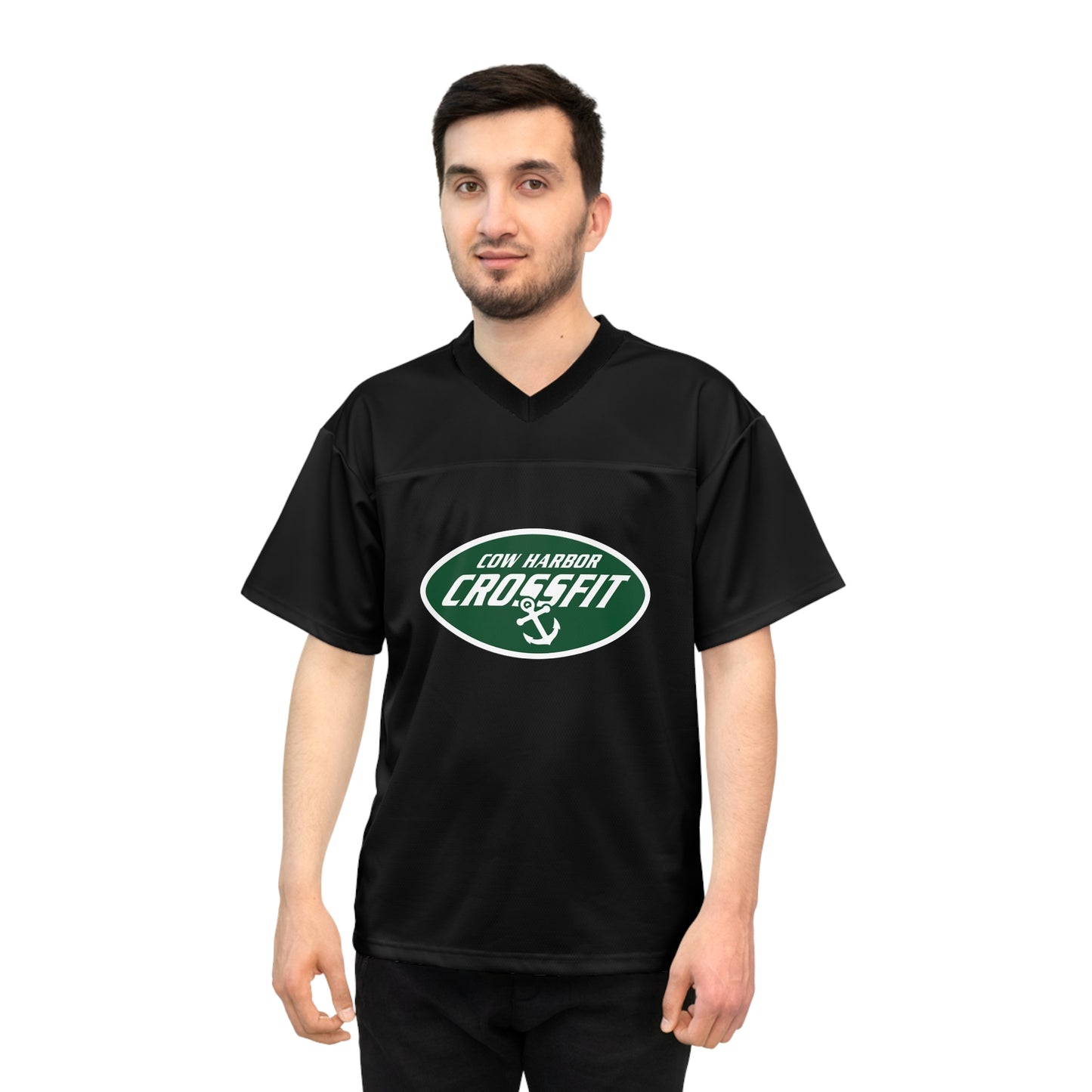 Gang Green Football Jersey in Black