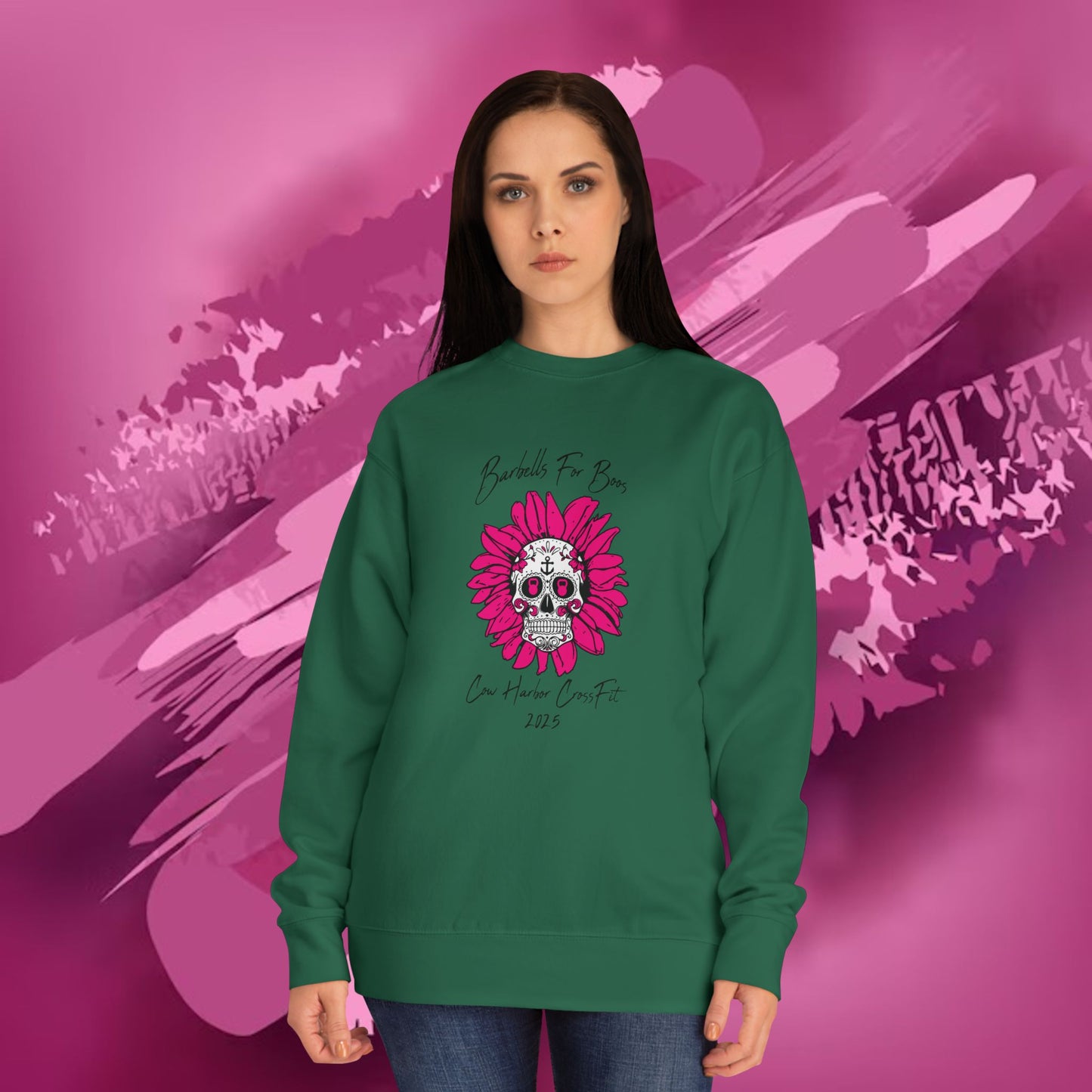 Barbells for Boos 2025 Skull Crew Sweatshirt