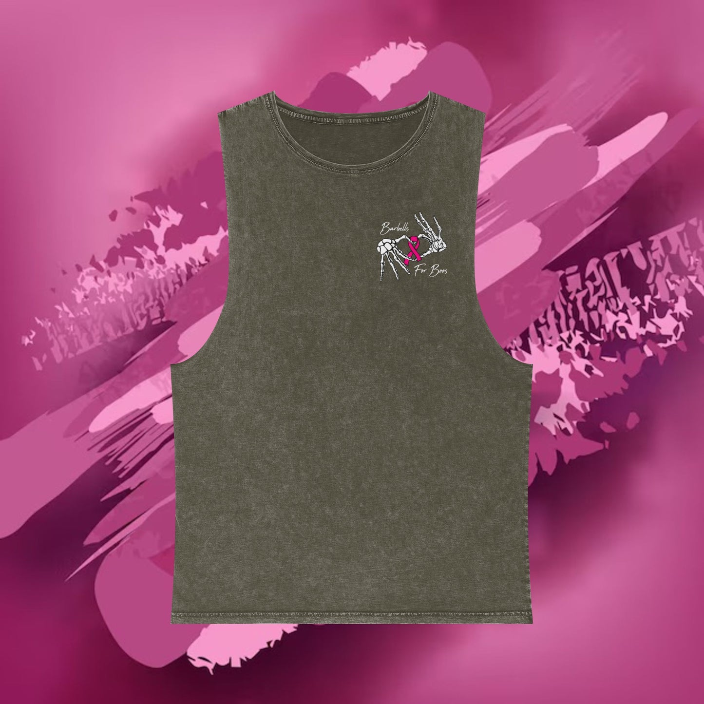 Barbells for Boos Stonewash Tank Top 2025