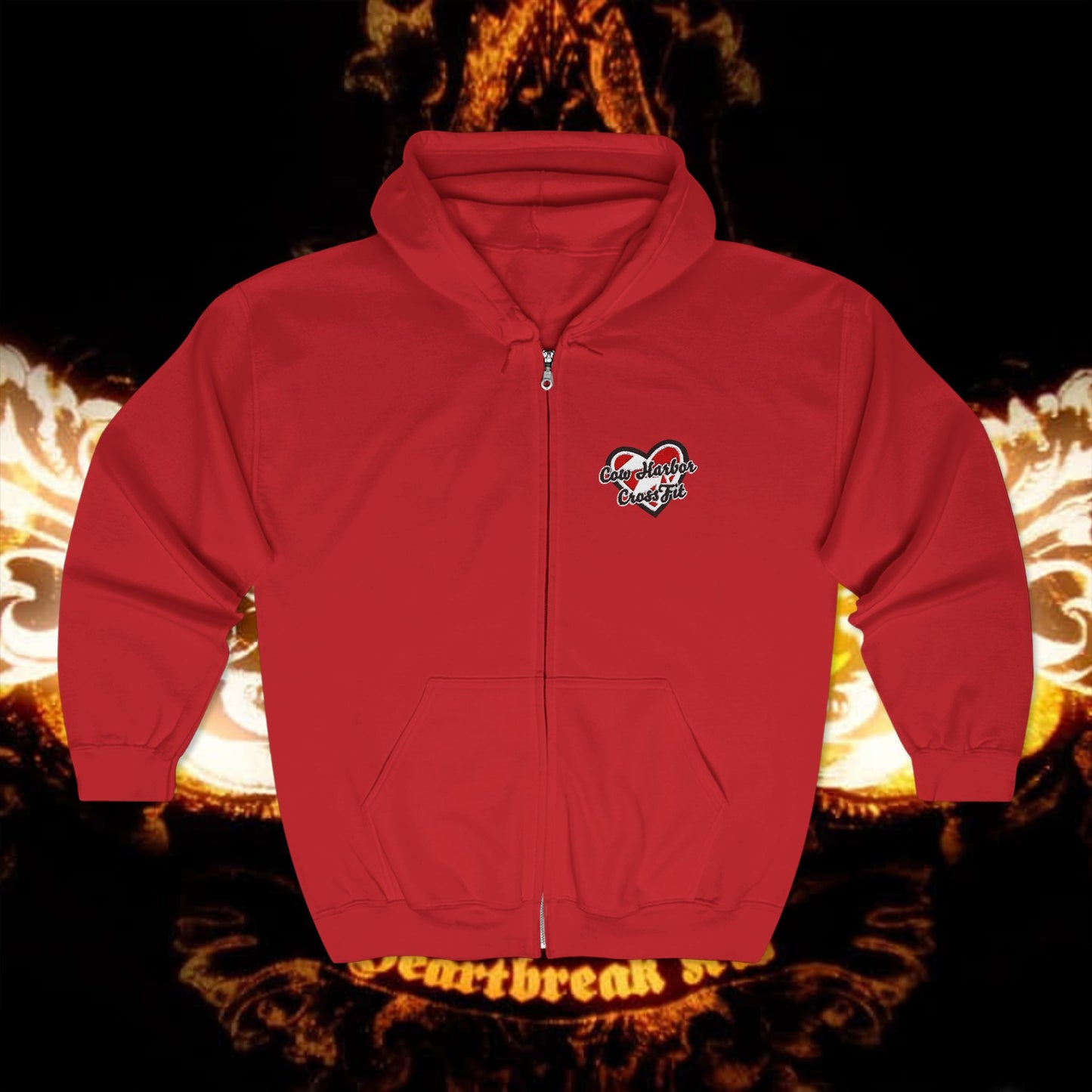 Embroidered Heartbreak Zip Hoodie