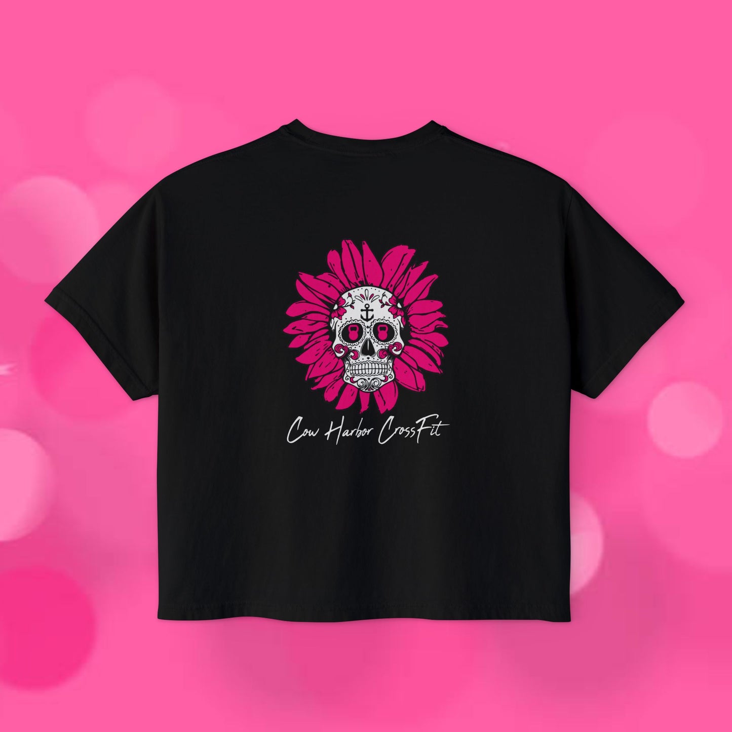 Barbells for Boos Women's Skull Boxy Tee