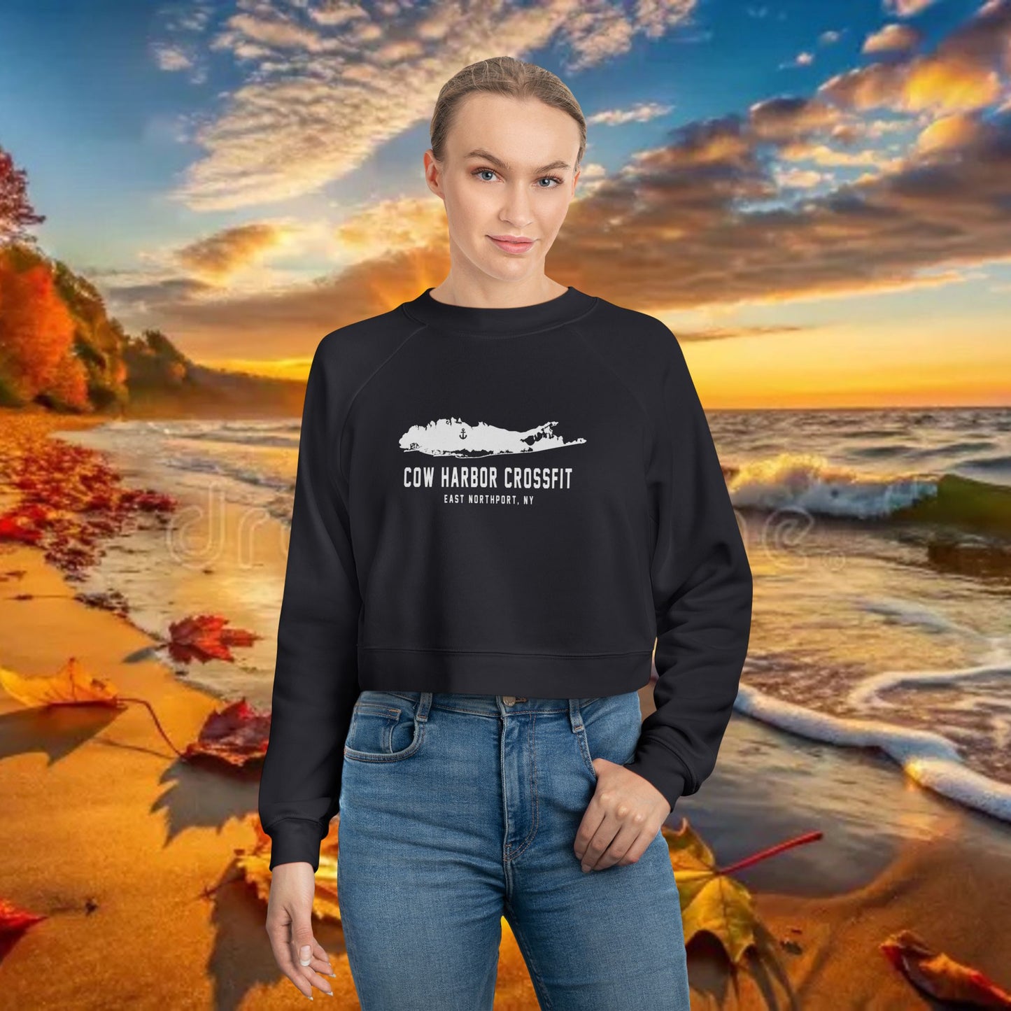 Island Cropped Fleece Pullover