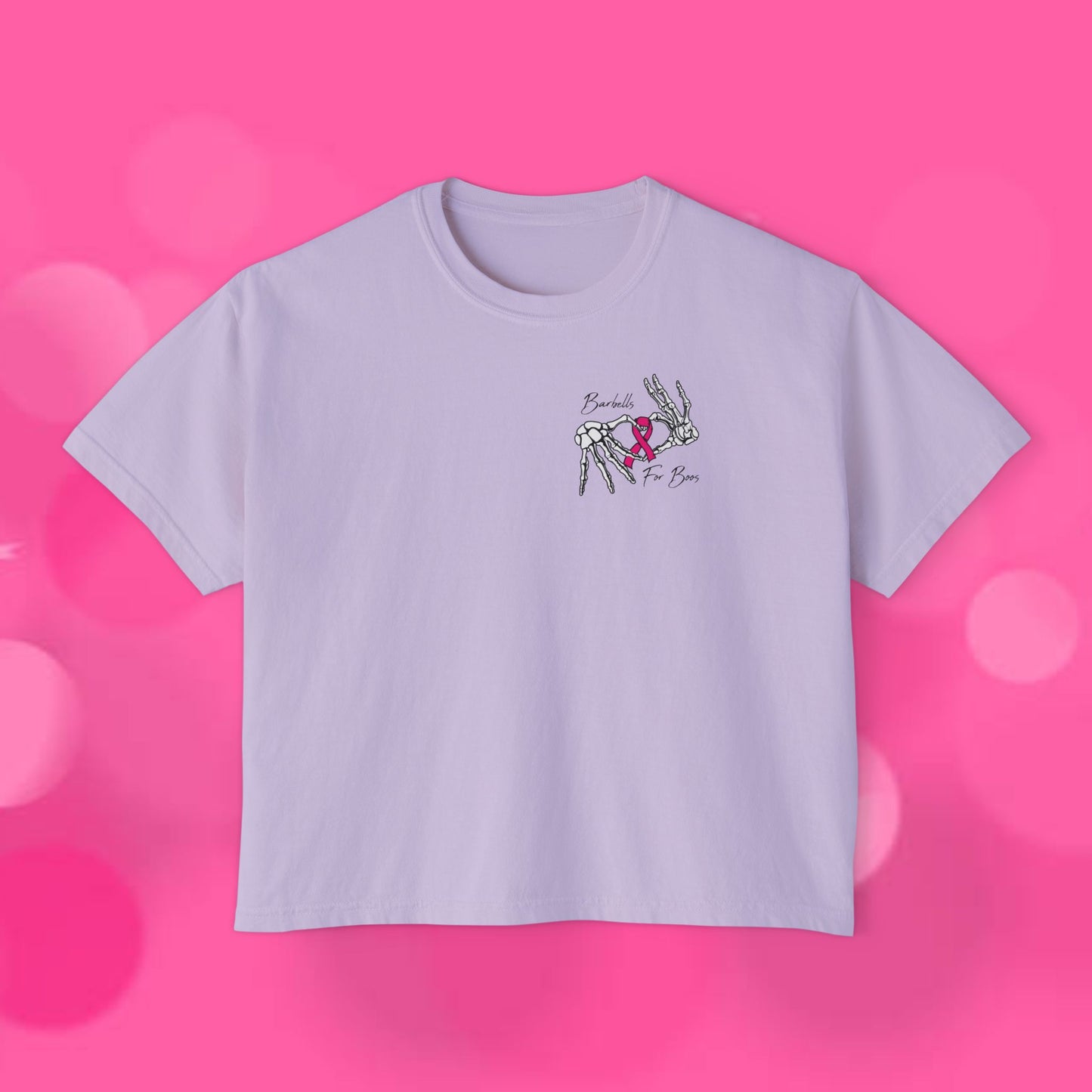 Barbells for Boos Women's Skull Boxy Tee