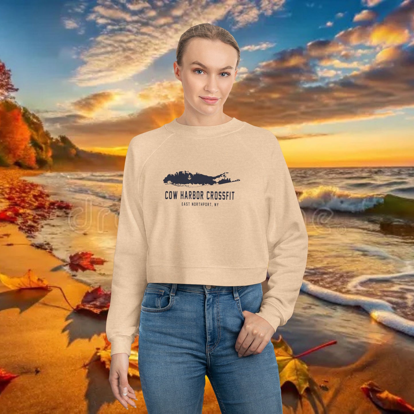 Island Cropped Fleece Pullover