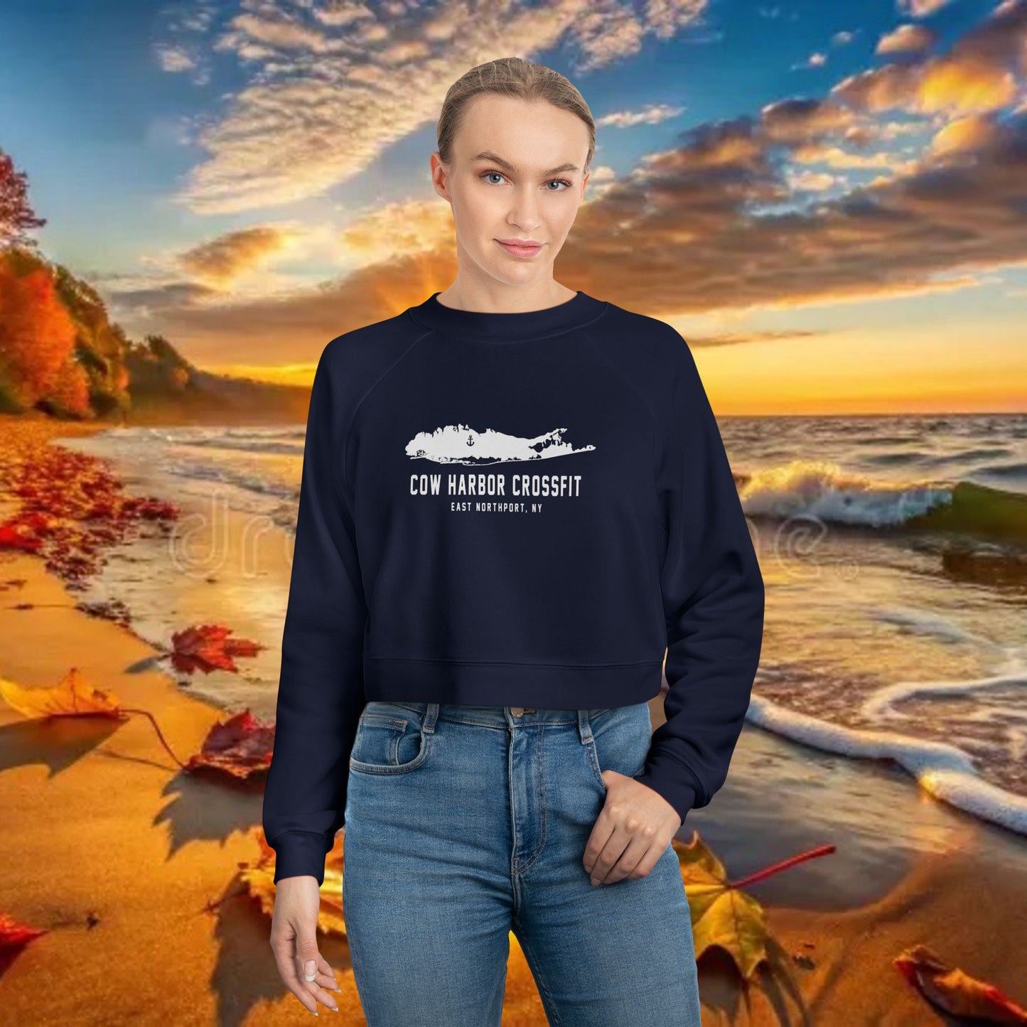 Island Cropped Fleece Pullover