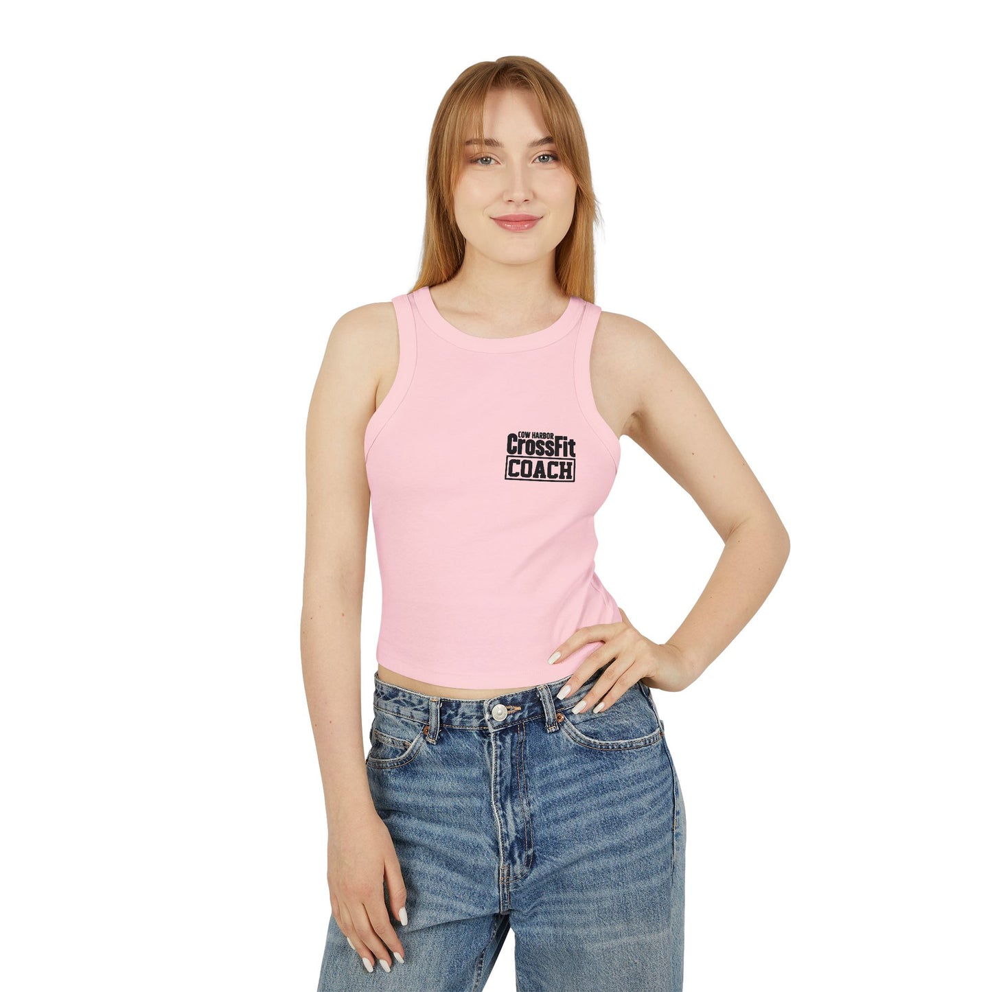 Coaches Micro Rib Racer Tank Top