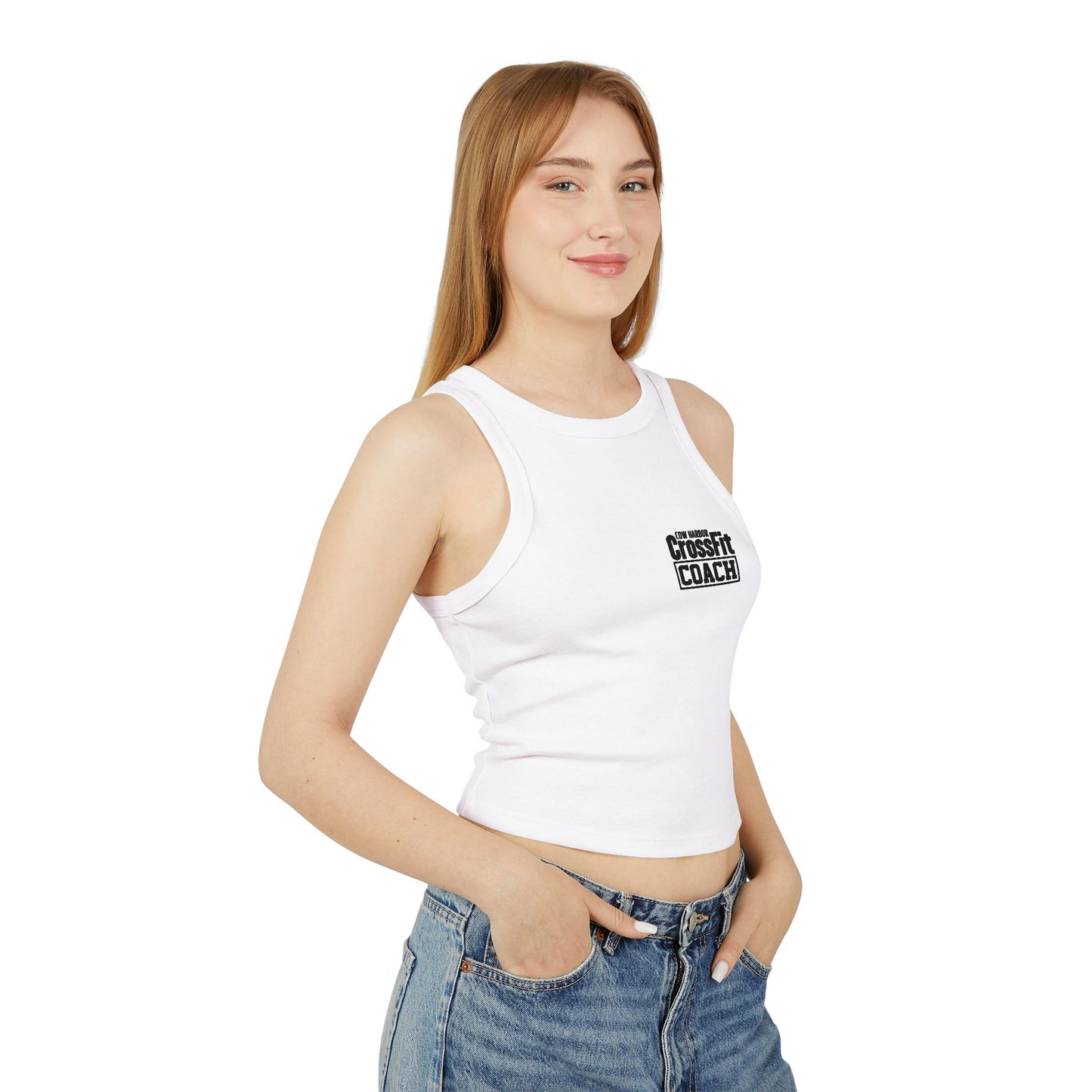 Coaches Micro Rib Racer Tank Top