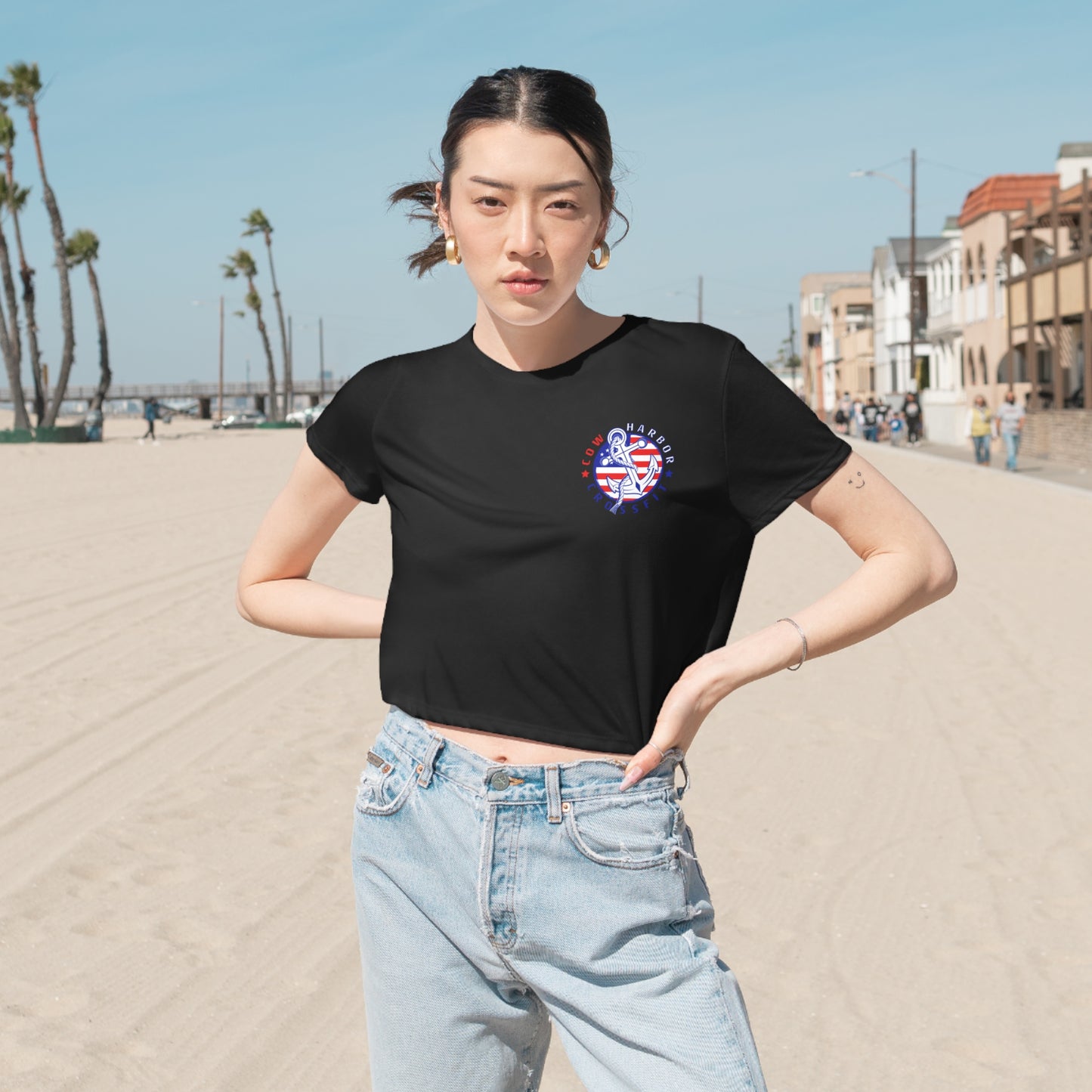 The 2024 Patriot Women's Flowy Cropped Tee