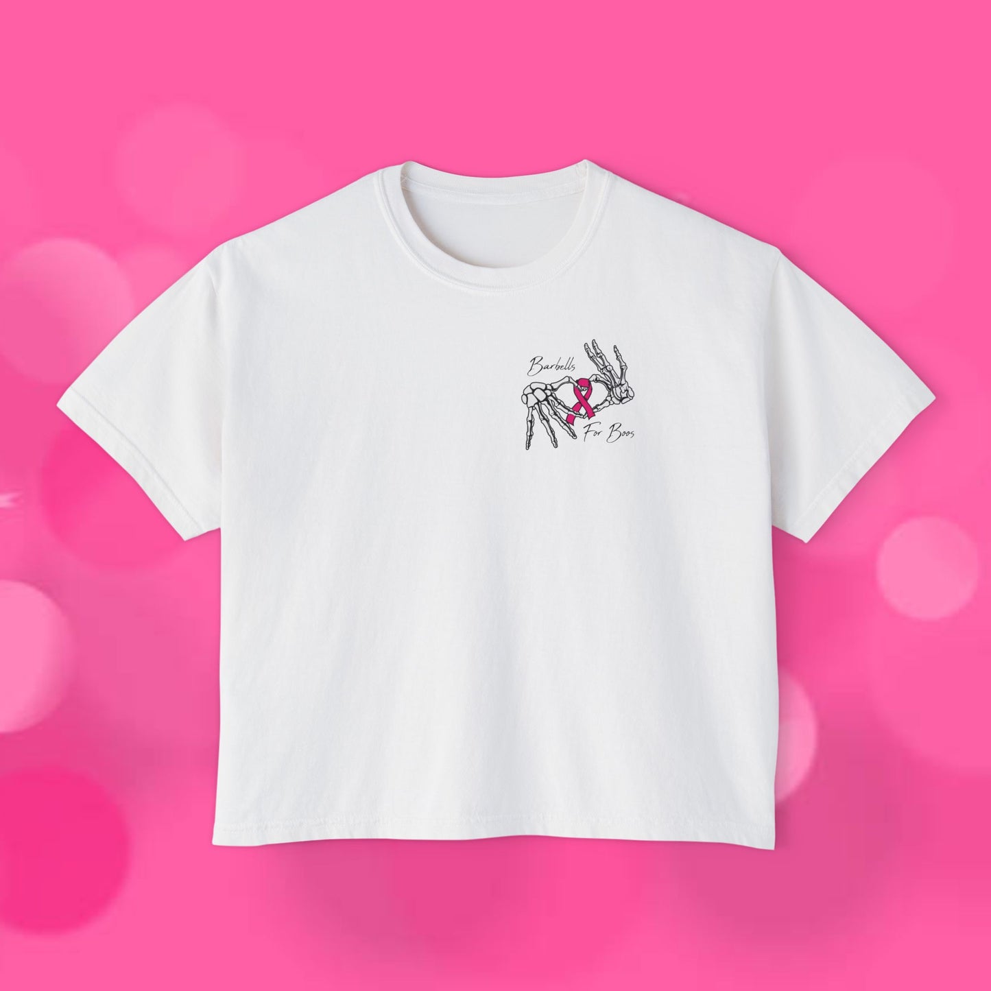 Barbells for Boos Women's Skull Boxy Tee