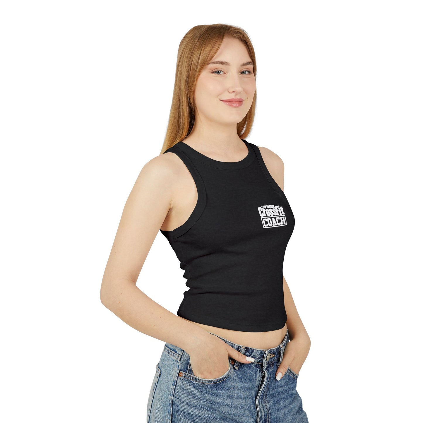 Coaches Micro Rib Racer Tank Top