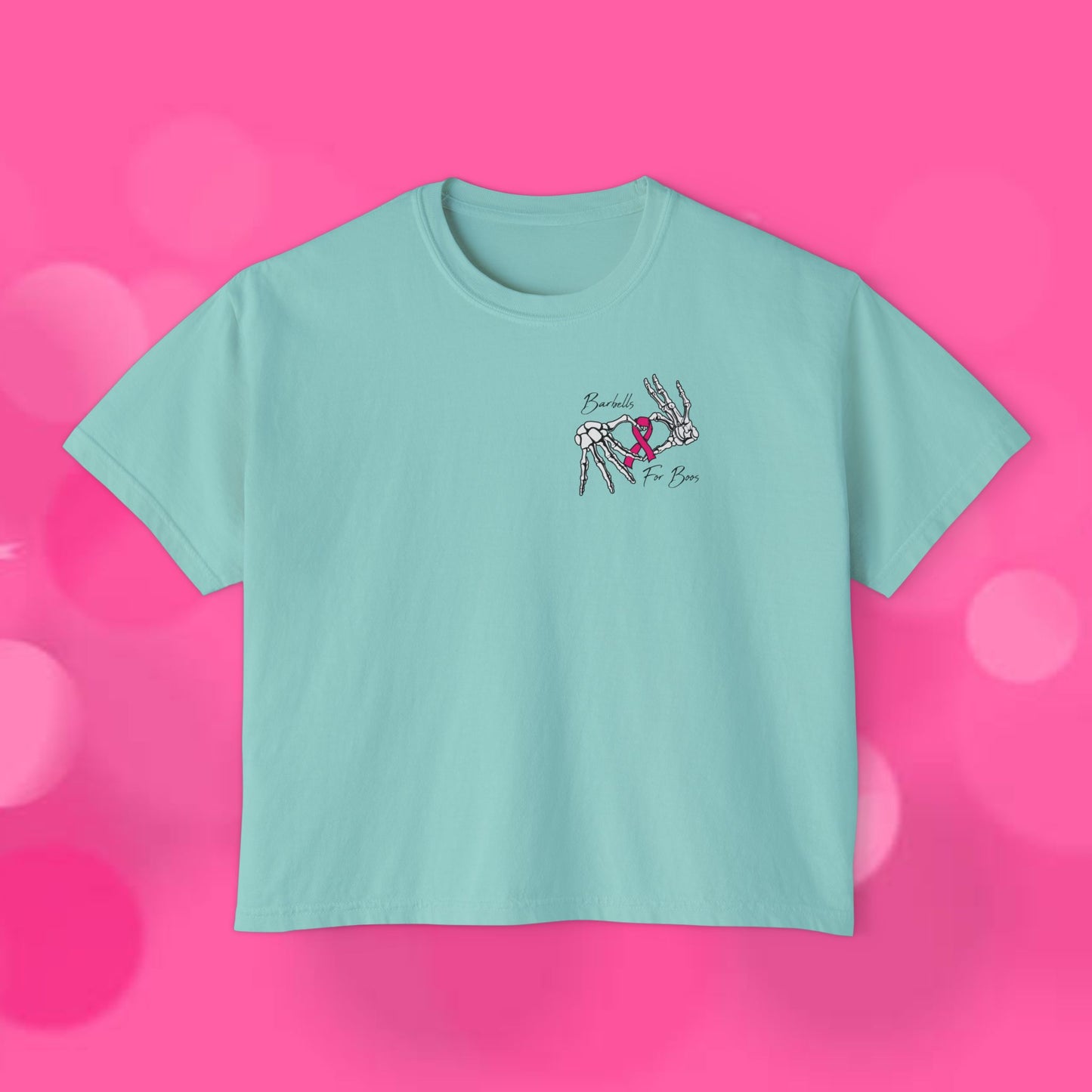 Barbells for Boos Women's Skull Boxy Tee