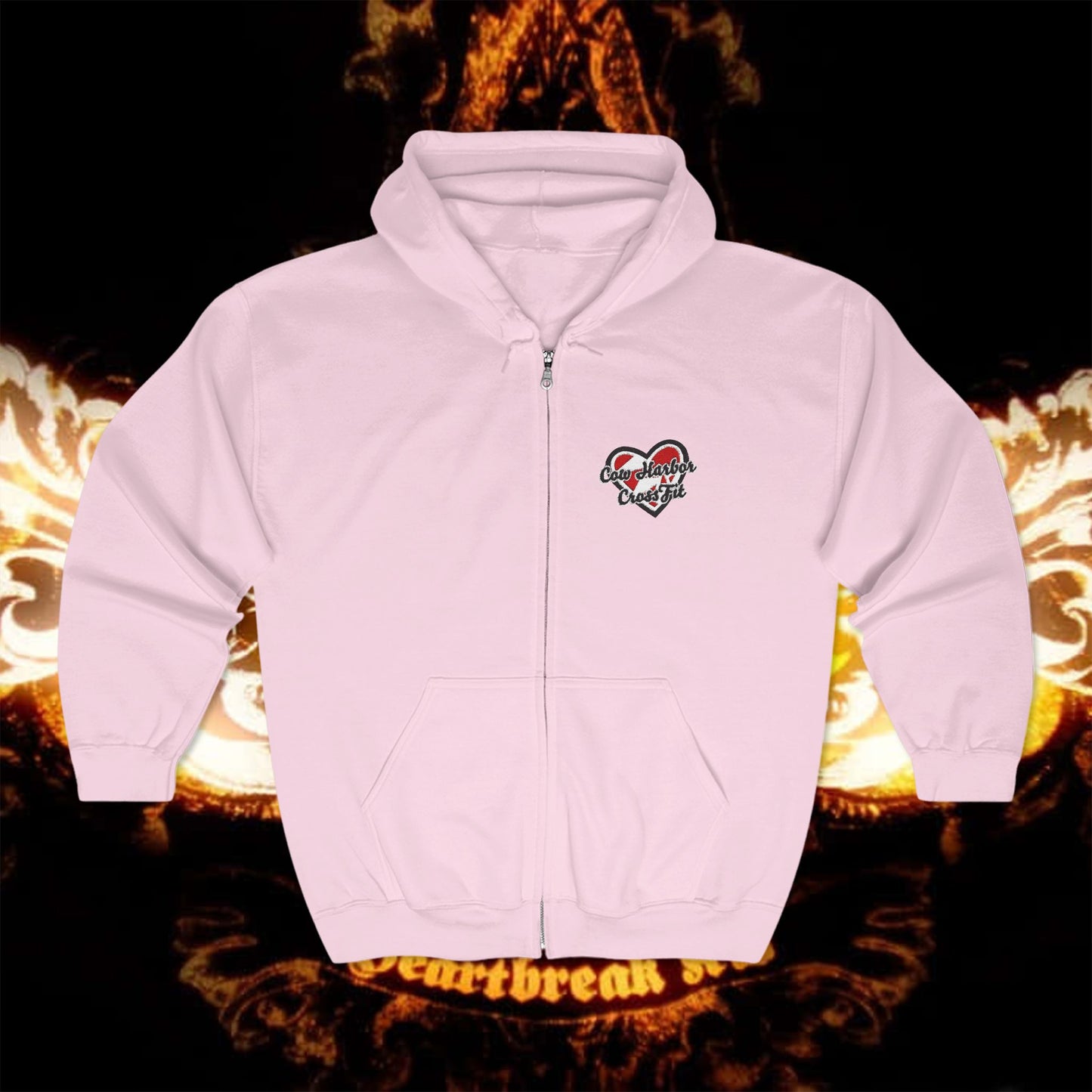 Embroidered Heartbreak Zip Hoodie