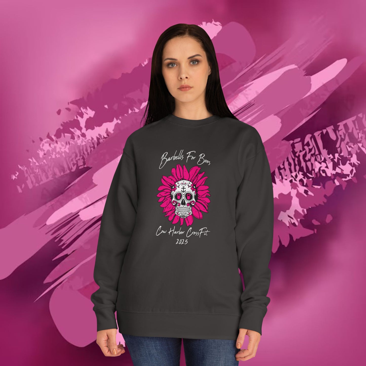 Barbells for Boos 2025 Skull Crew Sweatshirt