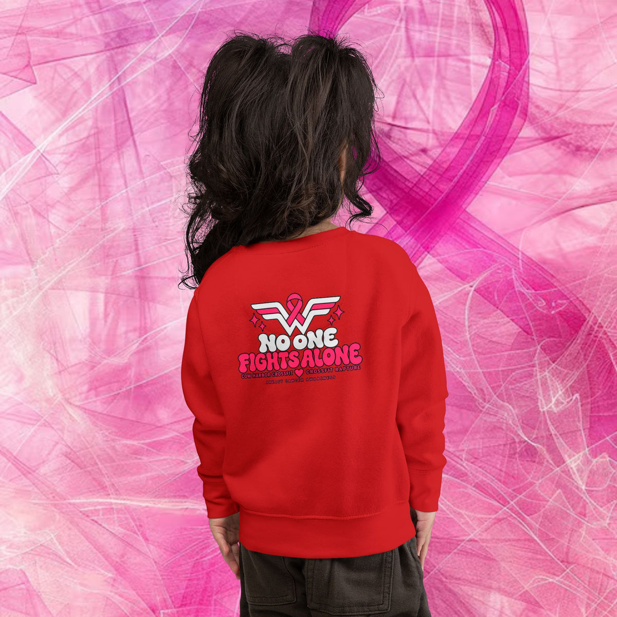 'Do It For Dana' Toddler Sweatshirt — 'No One Fights Alone'