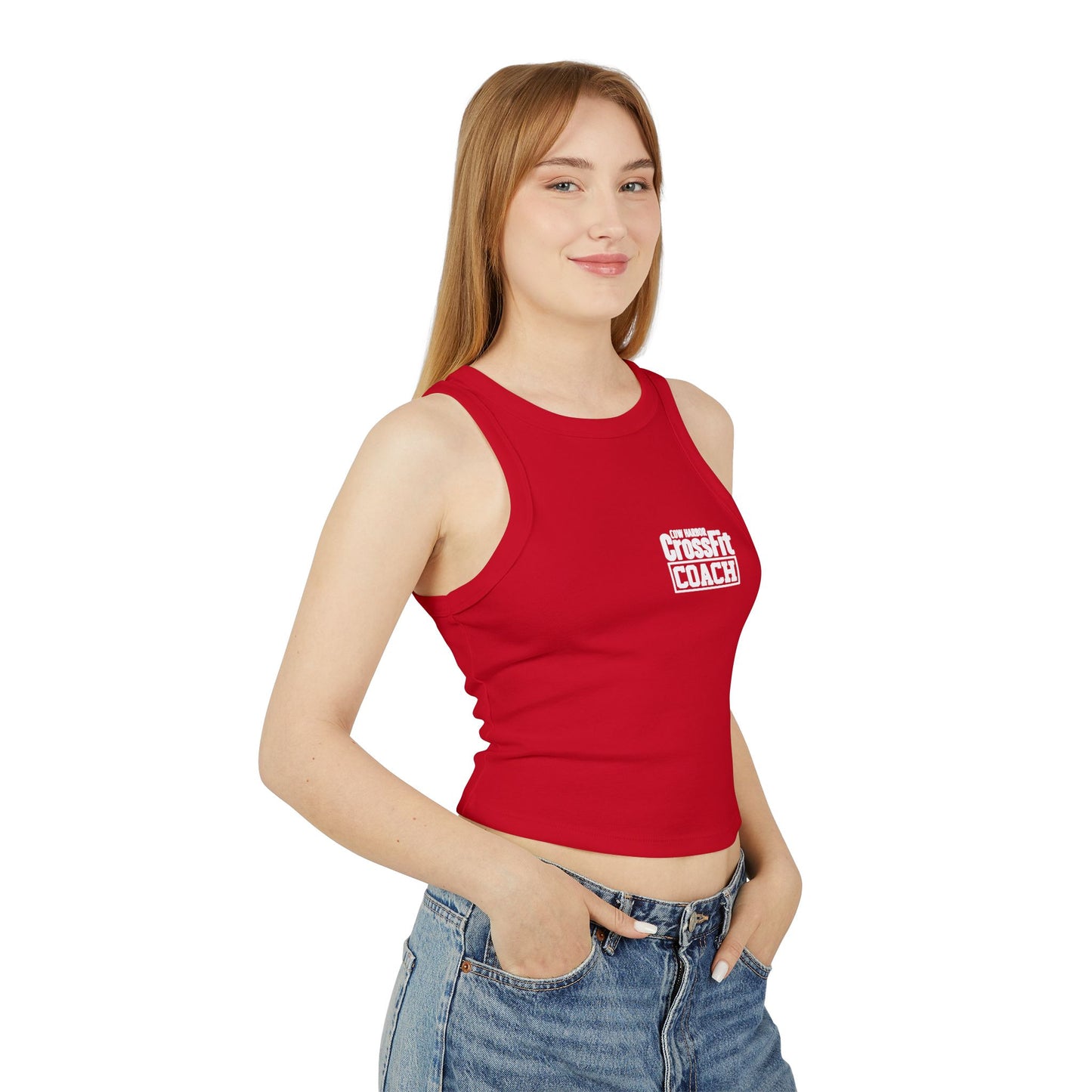 Coaches Micro Rib Racer Tank Top