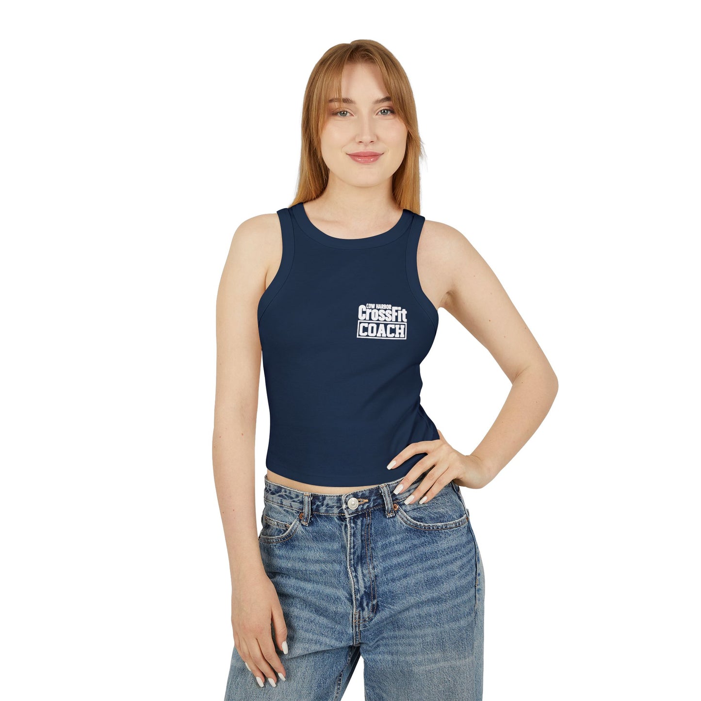 Coaches Micro Rib Racer Tank Top