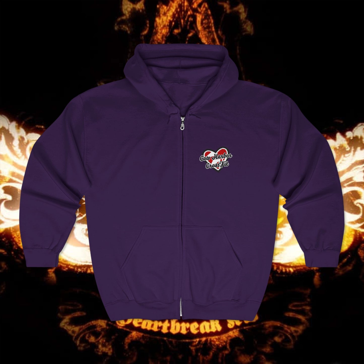 Embroidered Heartbreak Zip Hoodie
