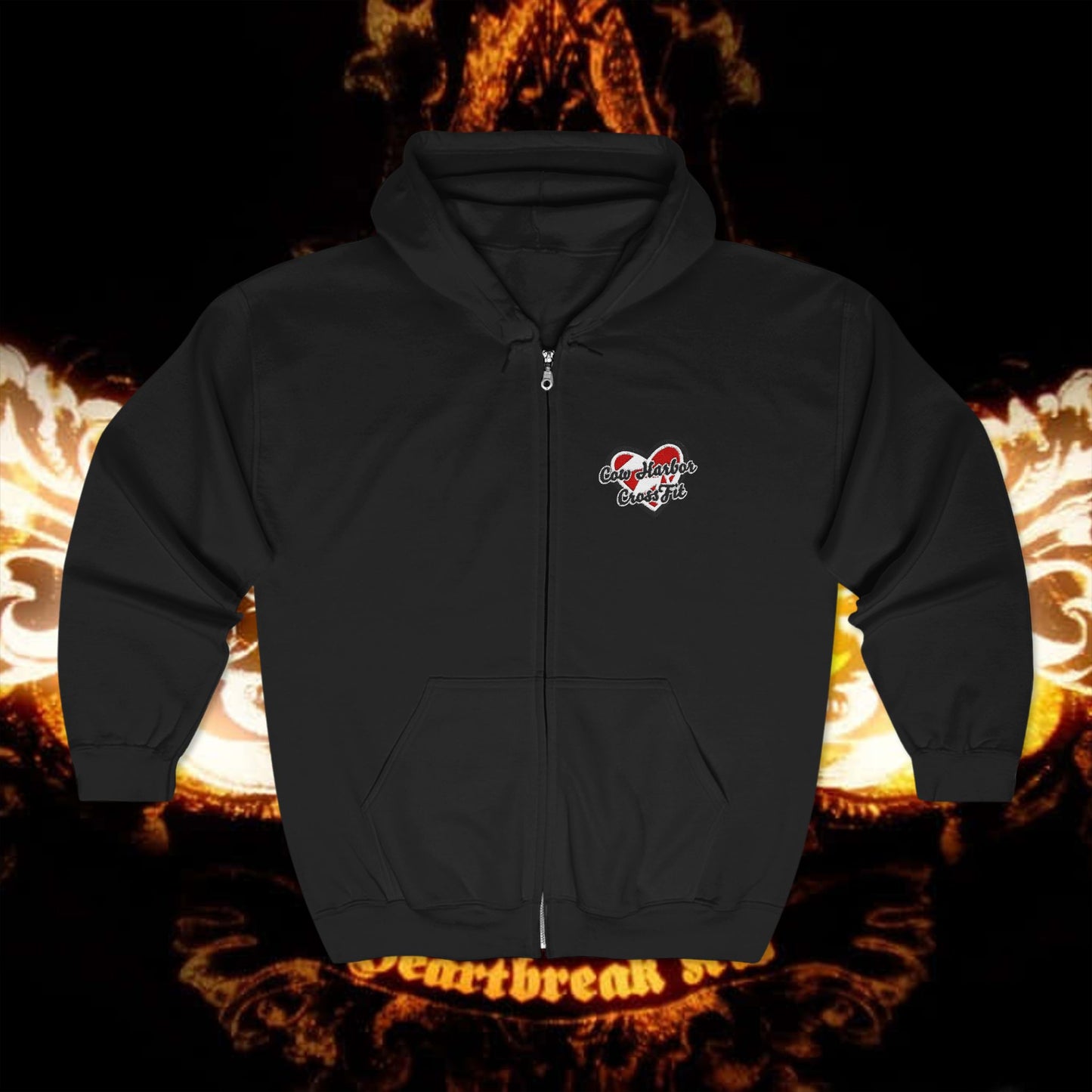 Embroidered Heartbreak Zip Hoodie