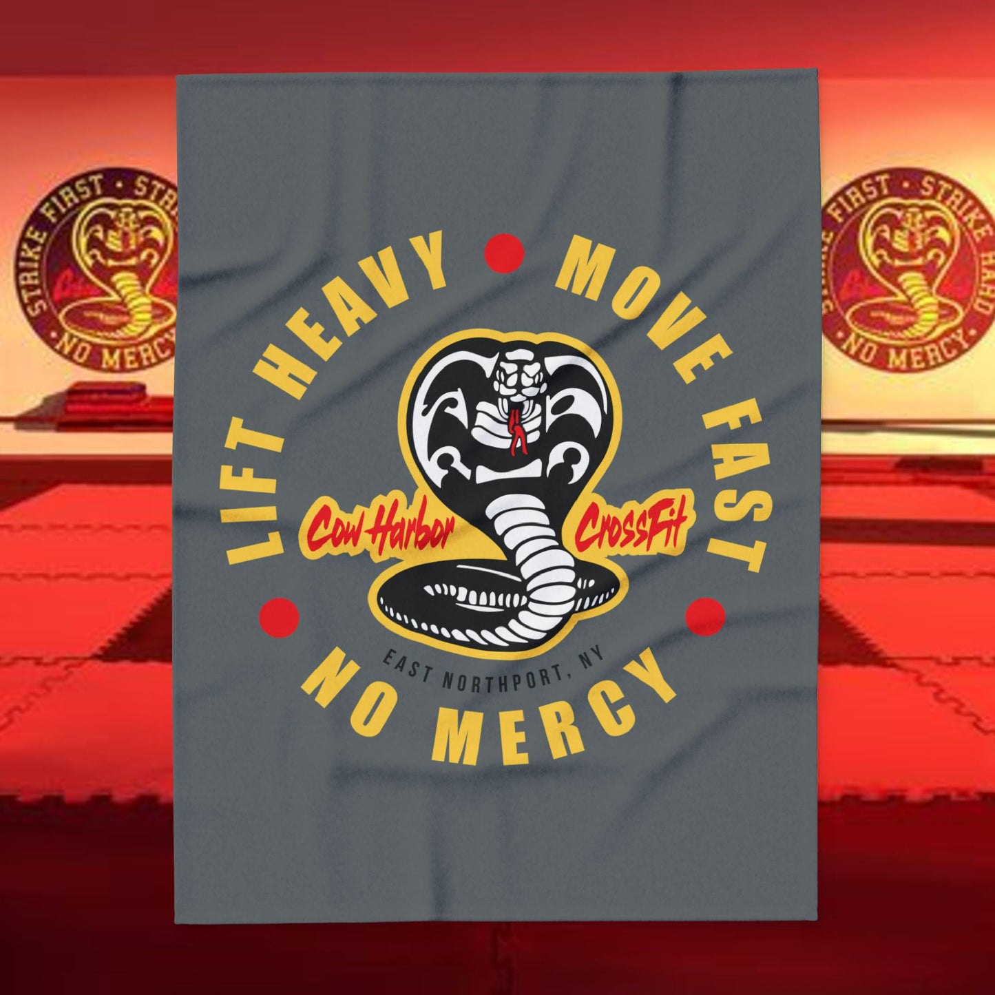 Lift Heavy, Move Fast, No Mercy Arctic Fleece Blanket