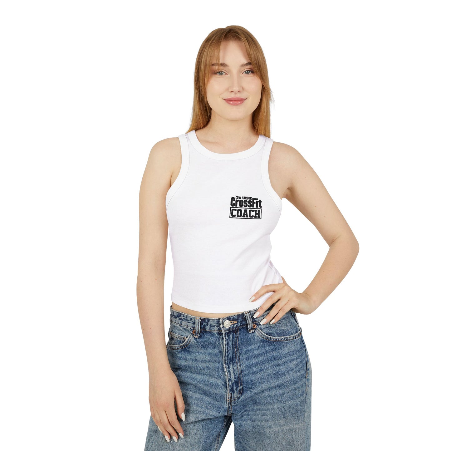 Coaches Micro Rib Racer Tank Top