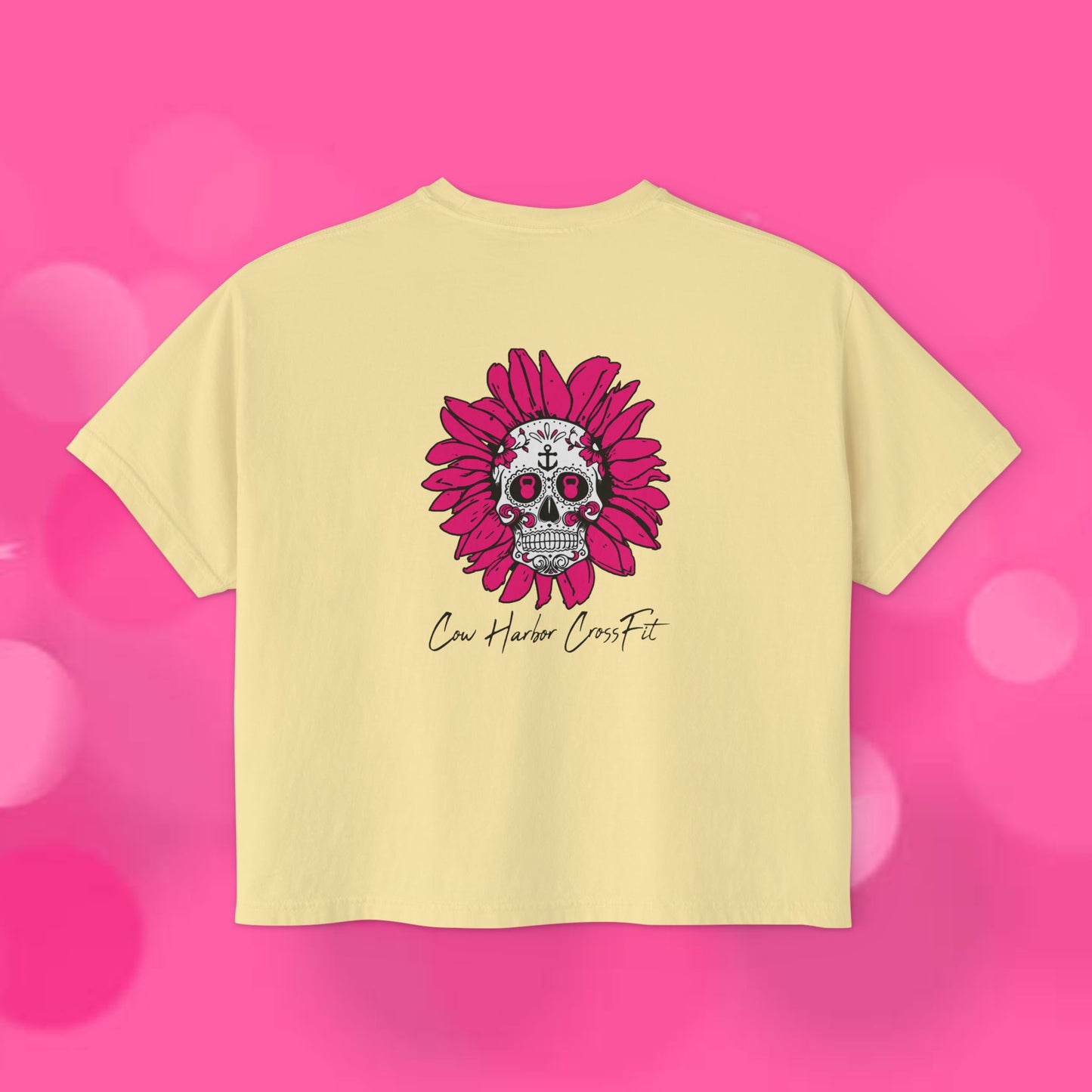 Barbells for Boos Women's Skull Boxy Tee