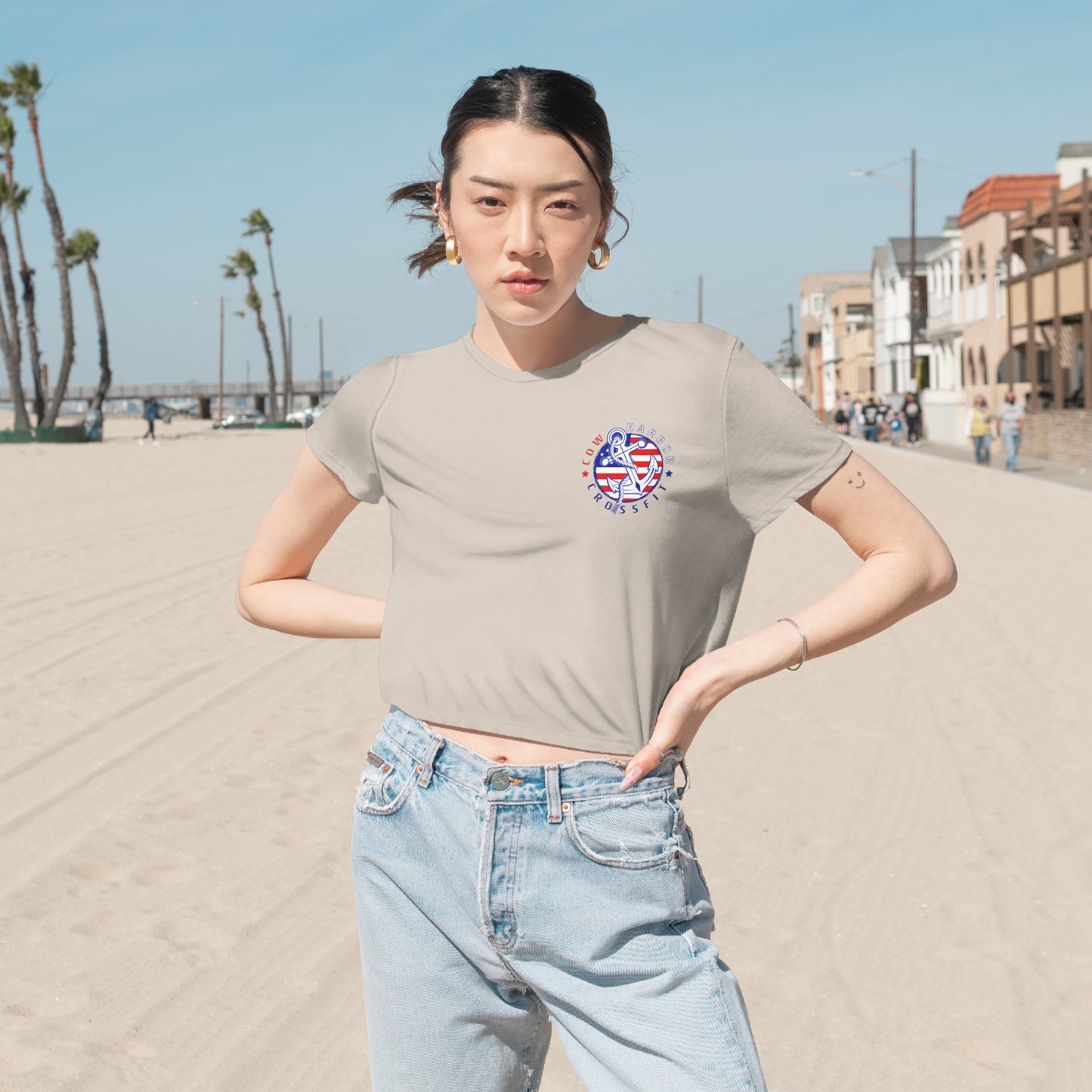 The 2024 Patriot Women's Flowy Cropped Tee