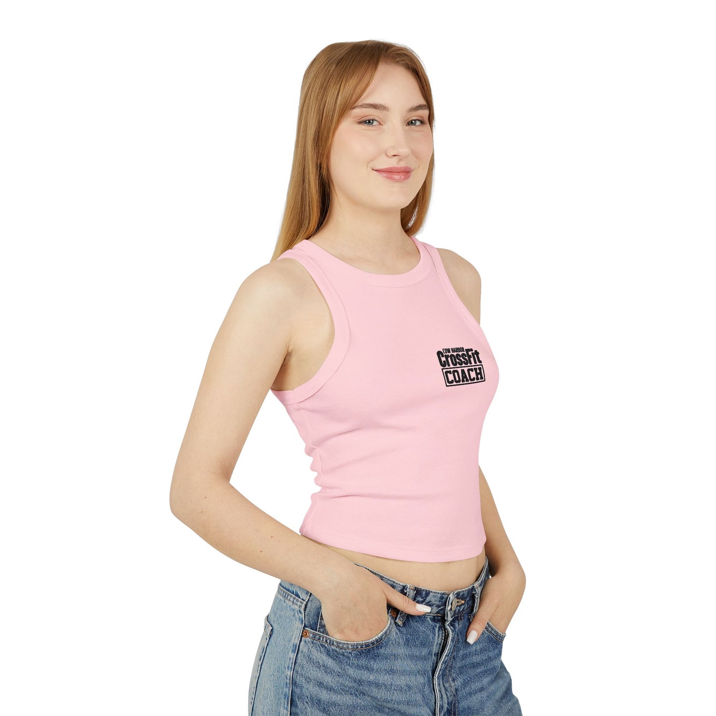 Coaches Micro Rib Racer Tank Top