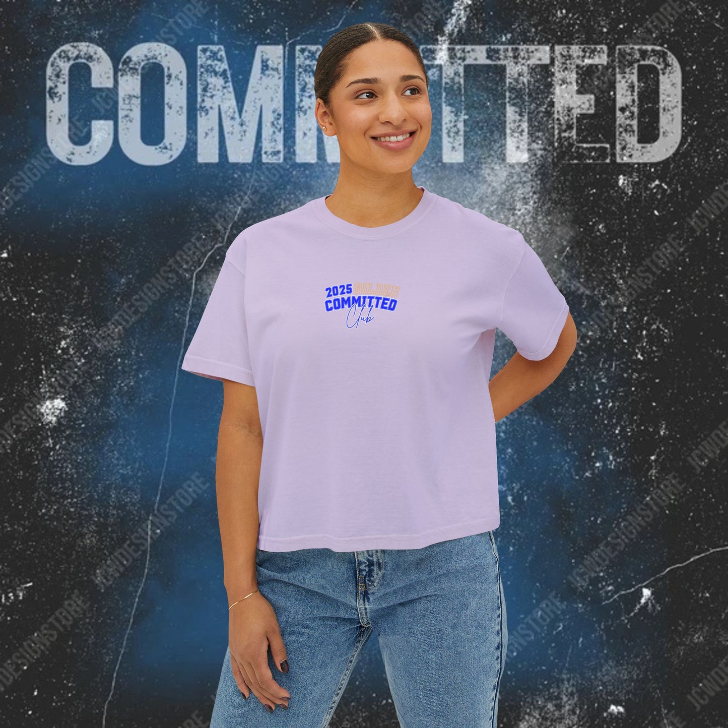 GOLDEN Women's Boxy Tee - 2025 Committed Club