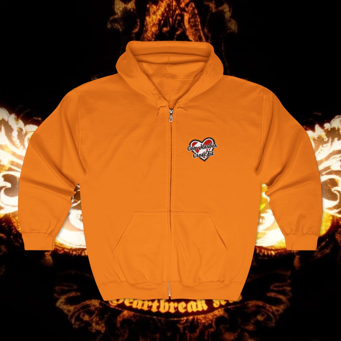 Embroidered Heartbreak Zip Hoodie