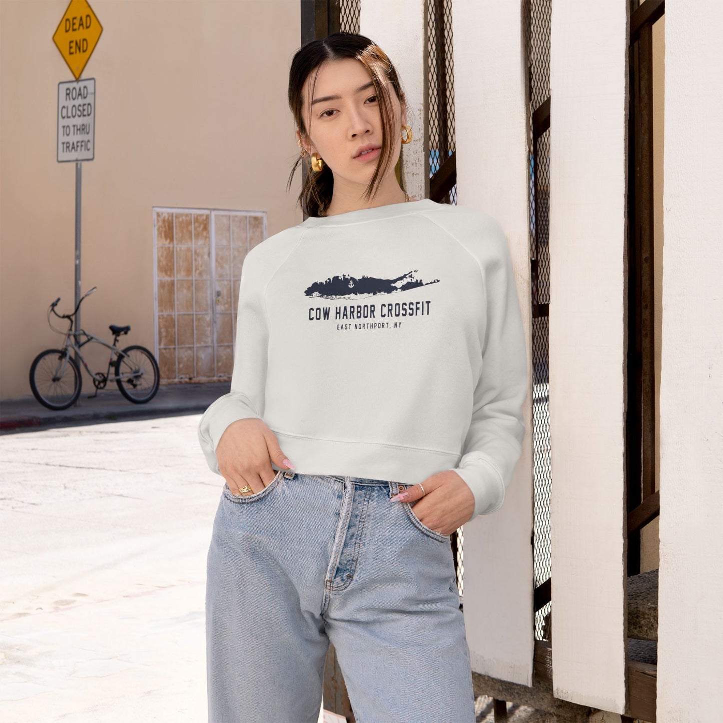 Island Cropped Fleece Pullover
