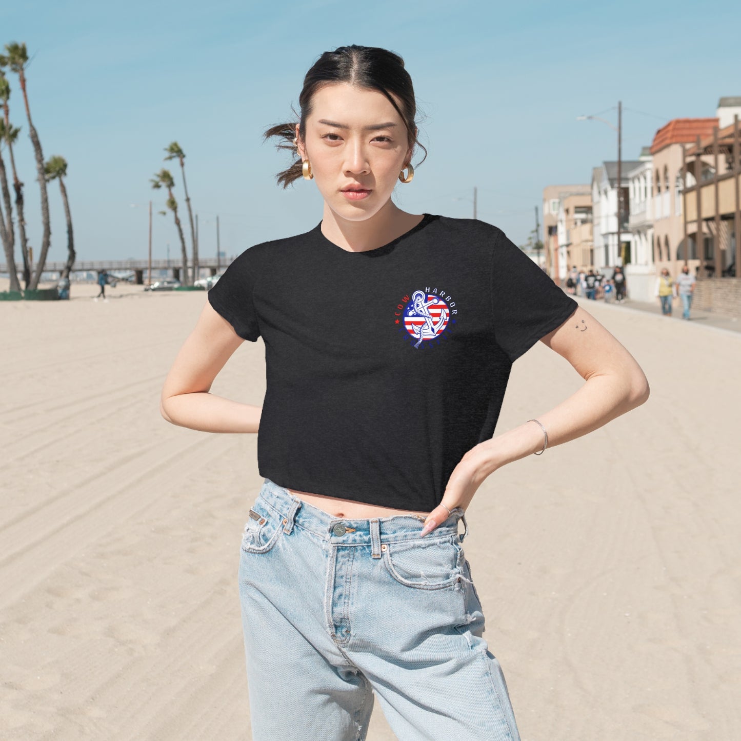 The 2024 Patriot Women's Flowy Cropped Tee