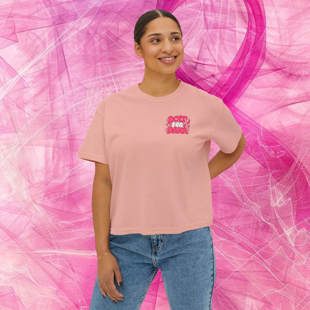 'Do It for Dana' Boxy Tee — "No One Fights Alone"
