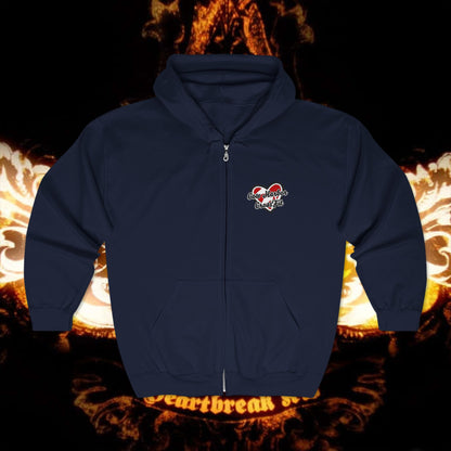 Embroidered Heartbreak Zip Hoodie