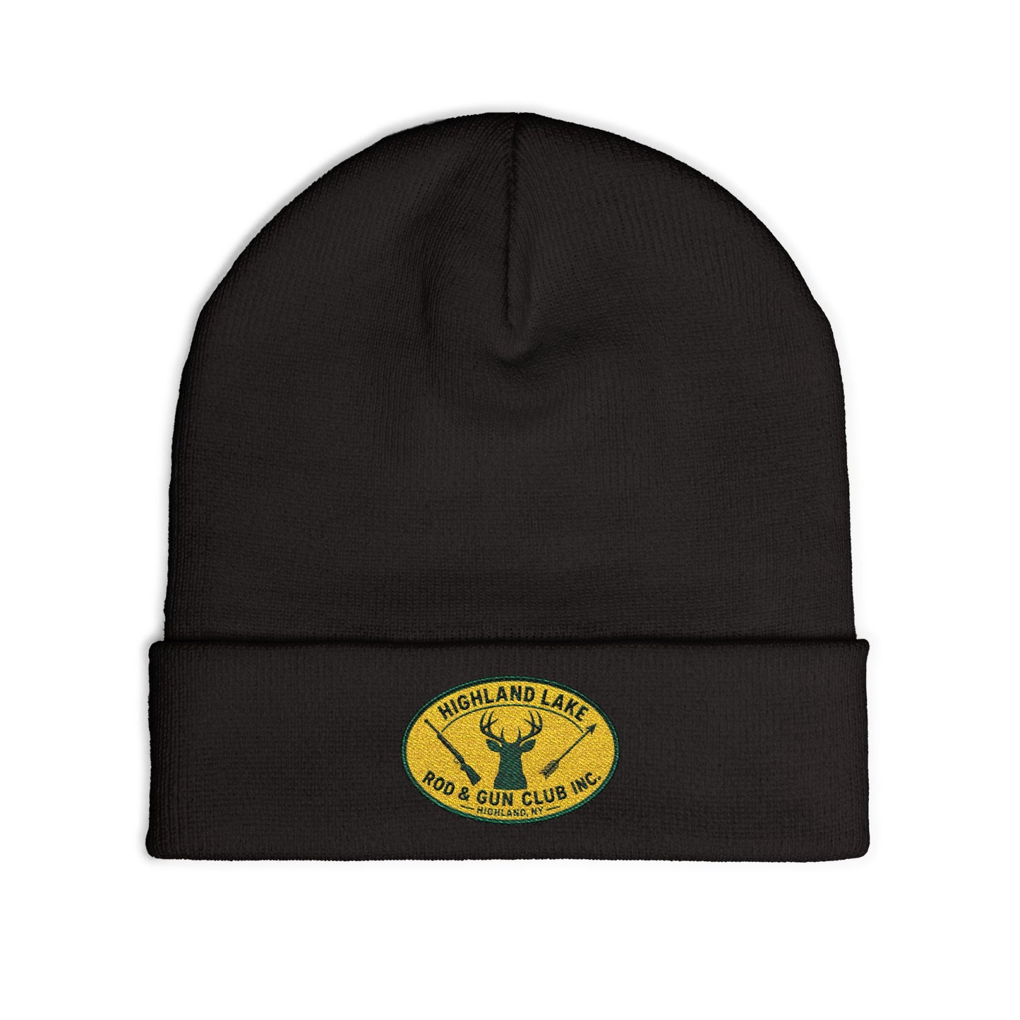 Embroidered Knit Beanie — Highland Lake Rod & Gun Club
