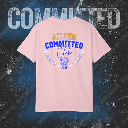 GOLDEN Committed Club T-Shirt — 100% pre-shrunk ring-spun cotton and heavy-weight construction
