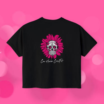 Barbells for Boos Women's Skull Boxy Tee