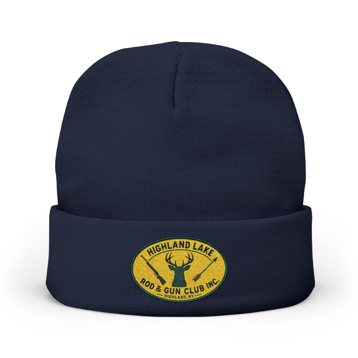 Embroidered Knit Beanie — Highland Lake Rod & Gun Club