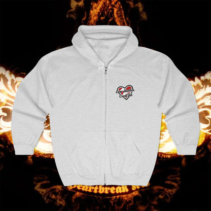 Embroidered Heartbreak Zip Hoodie