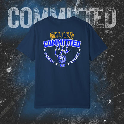 GOLDEN Committed Club T-Shirt — 100% pre-shrunk ring-spun cotton and heavy-weight construction