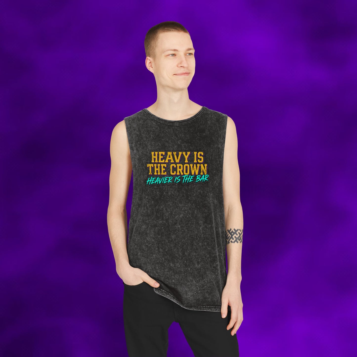 Heavier The Crown Lift Off Stonewash Tank Top