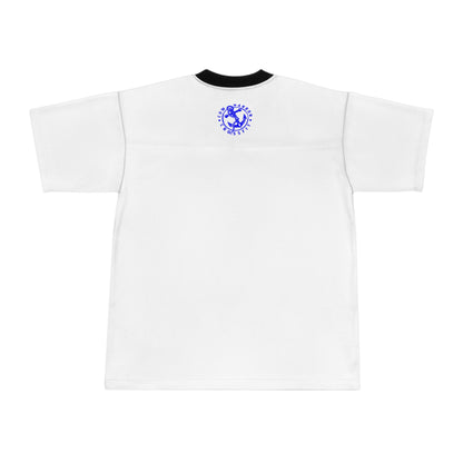 Bleed Blue Football Jersey in White