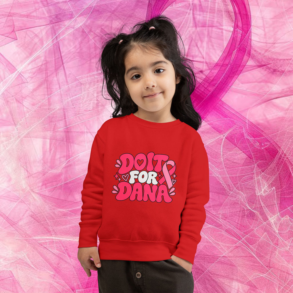 'Do It For Dana' Toddler Sweatshirt — 'No One Fights Alone'