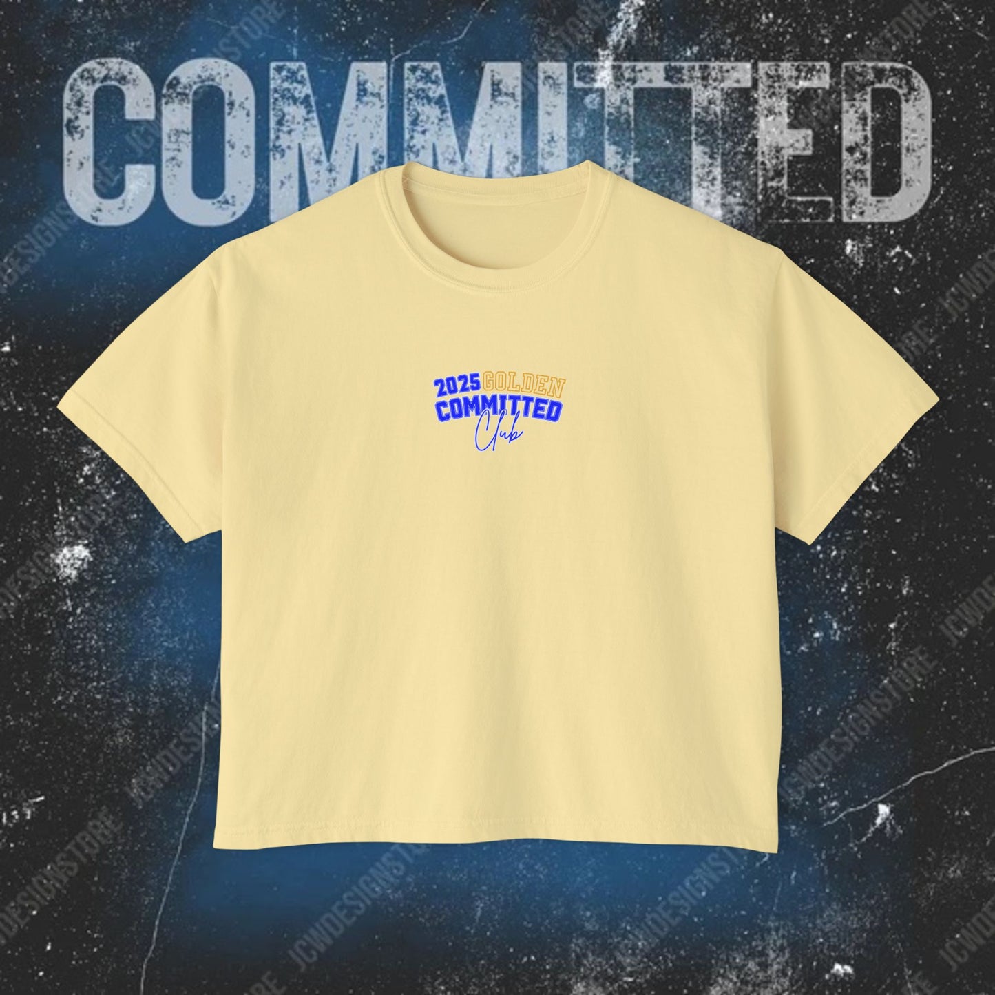 GOLDEN Women's Boxy Tee - 2025 Committed Club