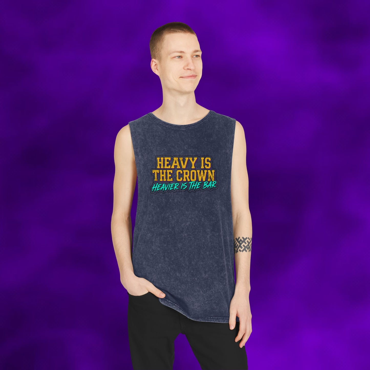 Heavier The Crown Lift Off Stonewash Tank Top