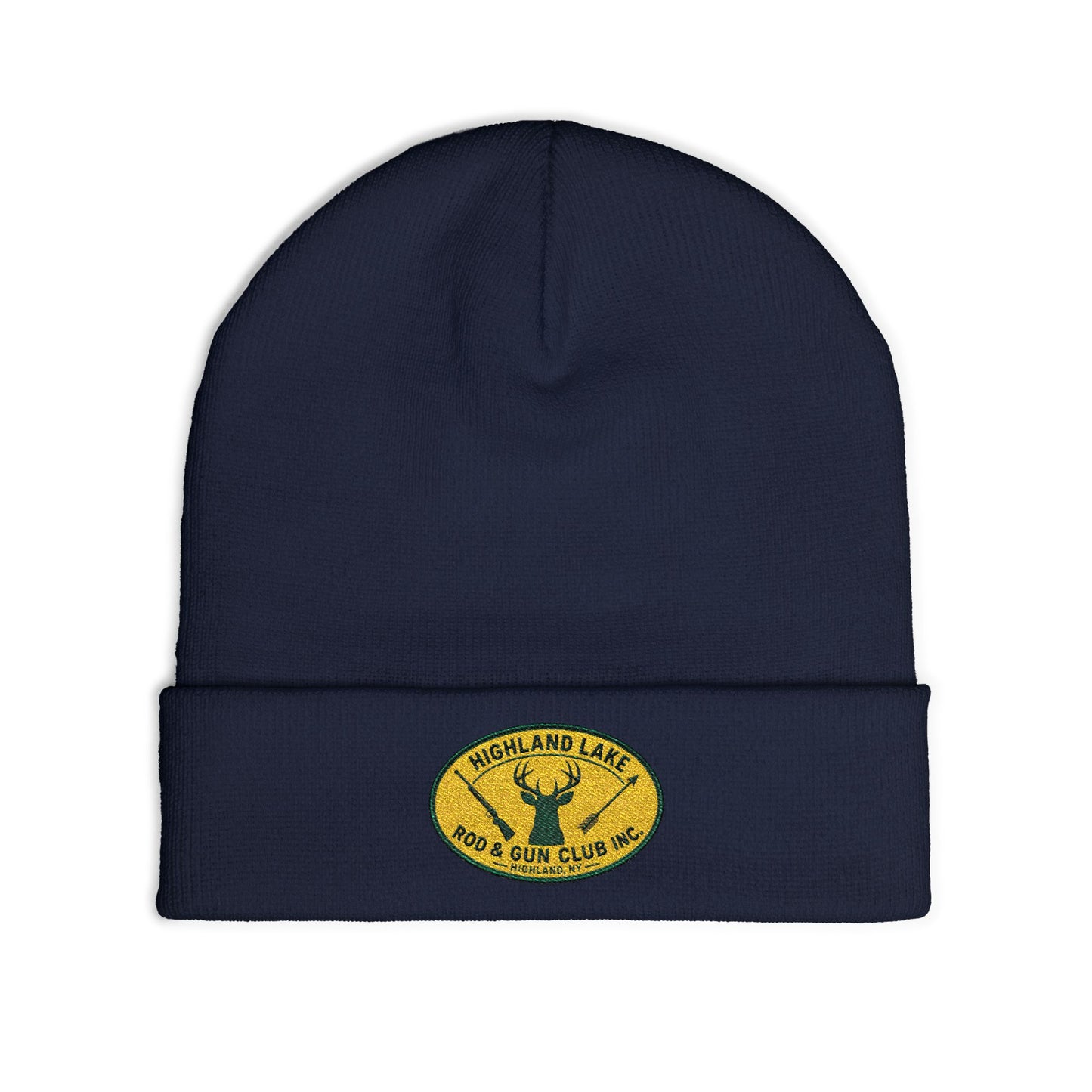 Embroidered Knit Beanie — Highland Lake Rod & Gun Club